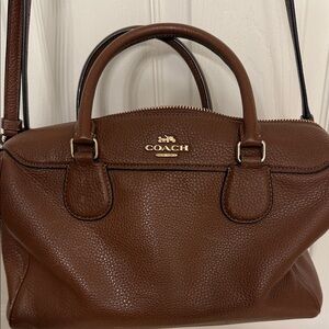 Coach Rowan Satchel Rich Brown Leather Satchel
